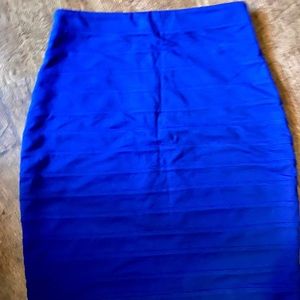 Express bandage style royal blue pencil skirt sz 0